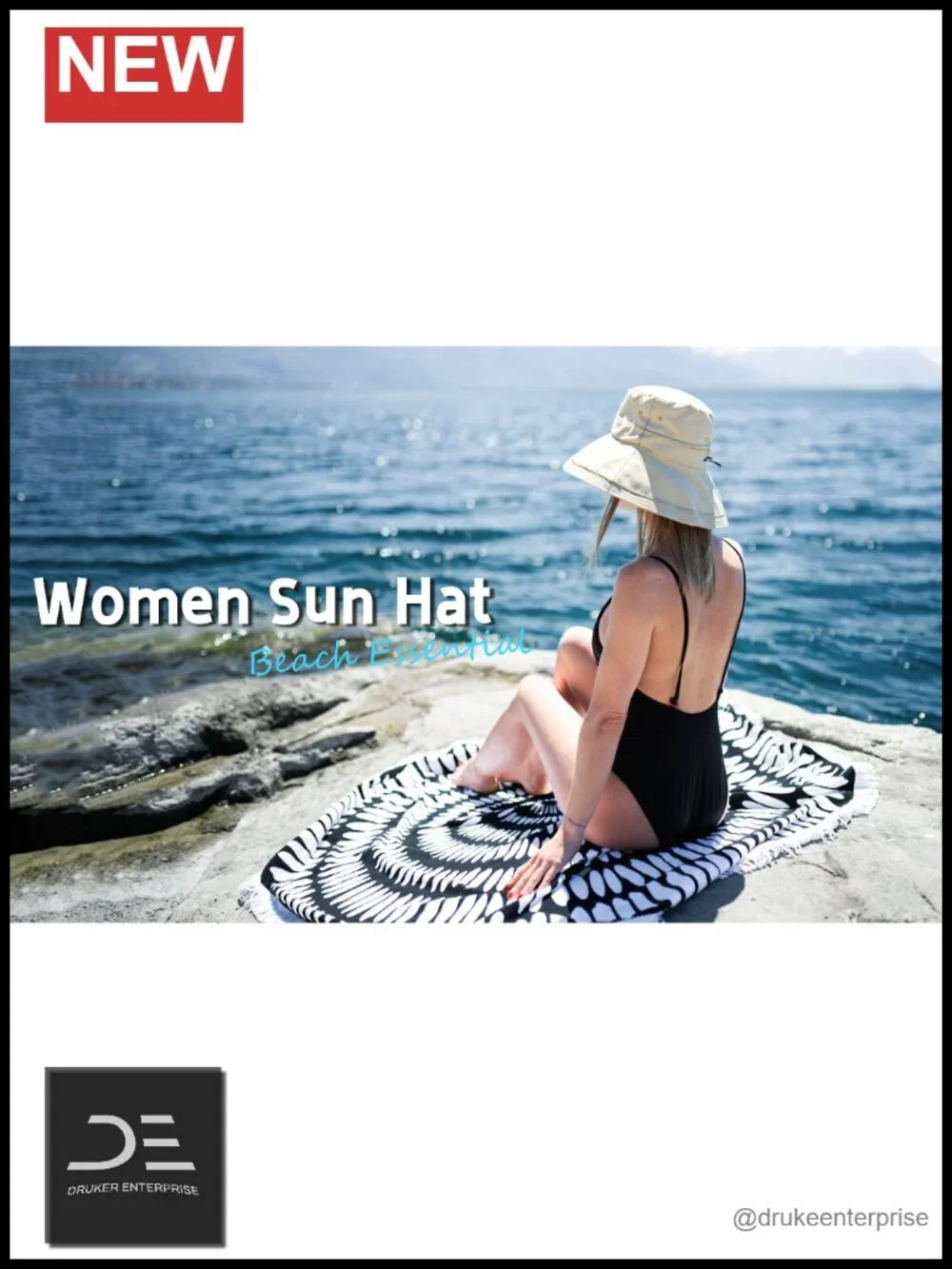 Women Sun Hat with Ponytail Hole Wide Brim UPF 50+ Water-Resistant Quick-Dry